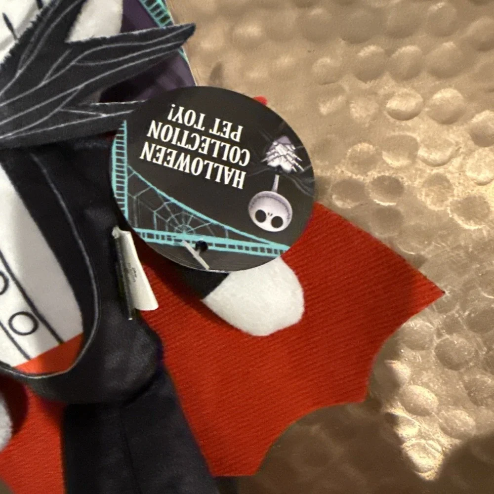 Disney Nightmare Before Christmas Jack Skellington Vampire Dog Toy Squeaker 8”